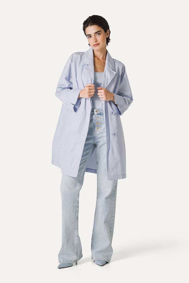 Oof Wear TRENCH IN NYLON MEMORY 9138 - GHIACCIO Promozione