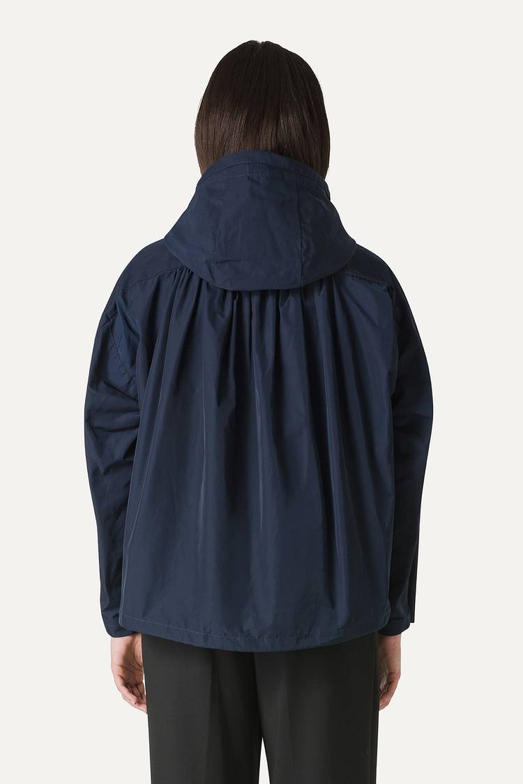 Oof Wear GIACCA CORTA IN NYLON MEMORY CON ARRICIO SULLA SCHIENA 9139 - BLU NOTTE Sconto