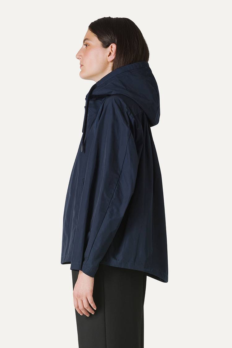 Oof Wear GIACCA CORTA IN NYLON MEMORY CON ARRICIO SULLA SCHIENA 9139 - BLU NOTTE Sconto