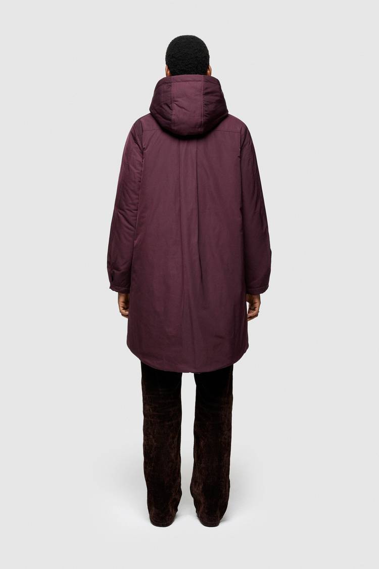 Oof Wear PARKA LUNGO 9094 IN NYLON MEMORY - PRUGNA Sottocosto
