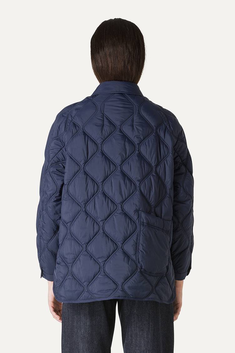Oof Wear GIACCA A CAMICIA OVER IN NYLON LEGGERO TRAPUNTATO 9222 - BLU NOTTE Offerte