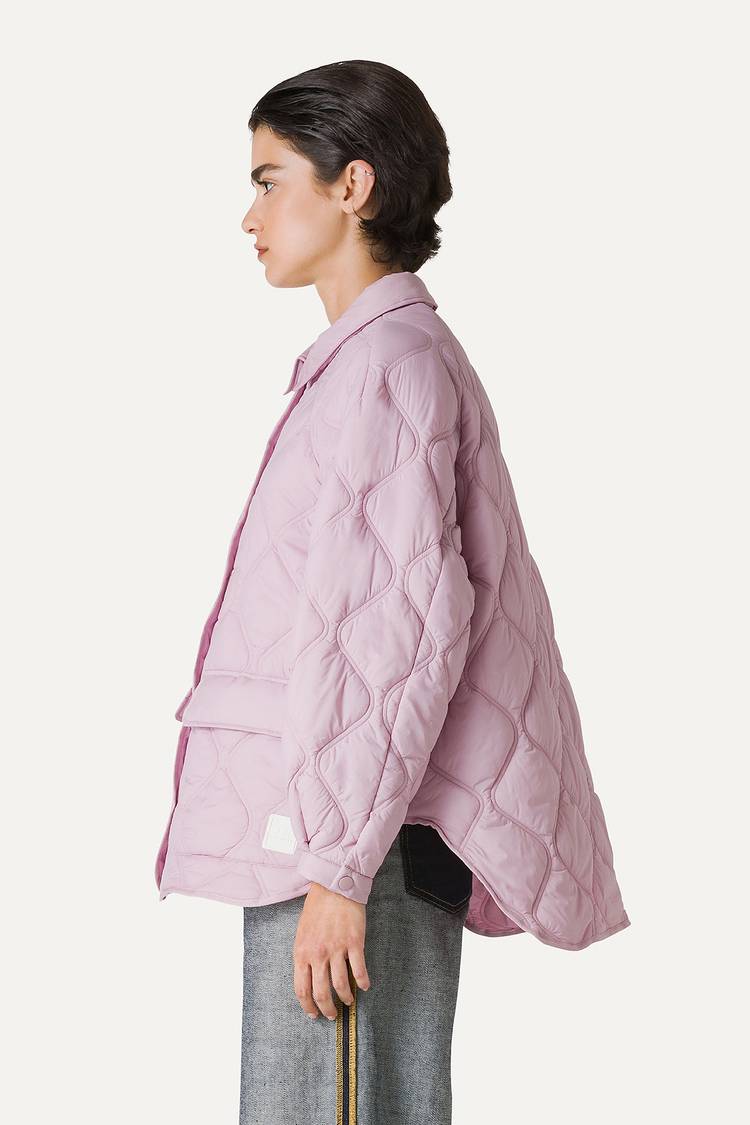 Oof Wear GIACCA A CAMICIA OVER IN NYLON LEGGERO TRAPUNTATO 9222 - ROSA Hotsell