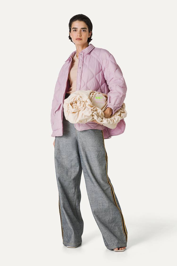 Oof Wear GIACCA A CAMICIA OVER IN NYLON LEGGERO TRAPUNTATO 9222 - ROSA Hotsell