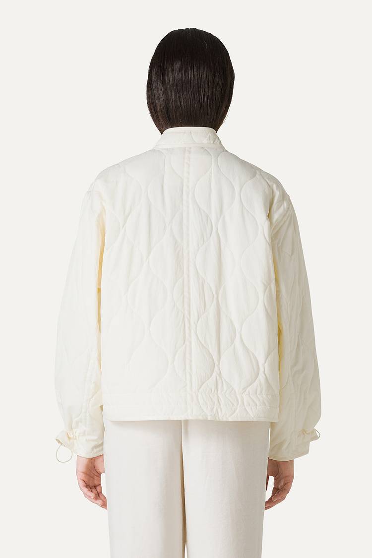 Oof Wear GIACCA CORTA SVASATA IN COTONE TRAPUNTATO 9224 - VANIGLIA Vendita Economica