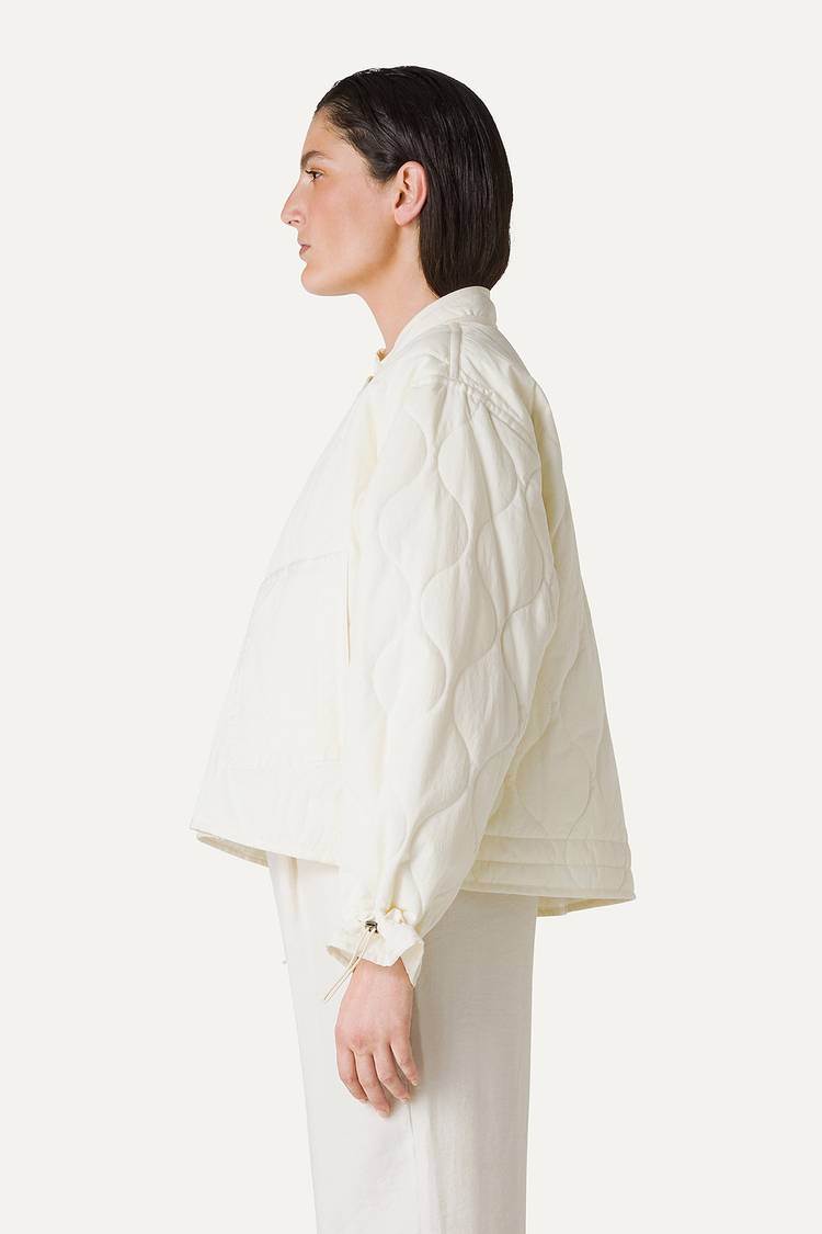 Oof Wear GIACCA CORTA SVASATA IN COTONE TRAPUNTATO 9224 - VANIGLIA Vendita Economica