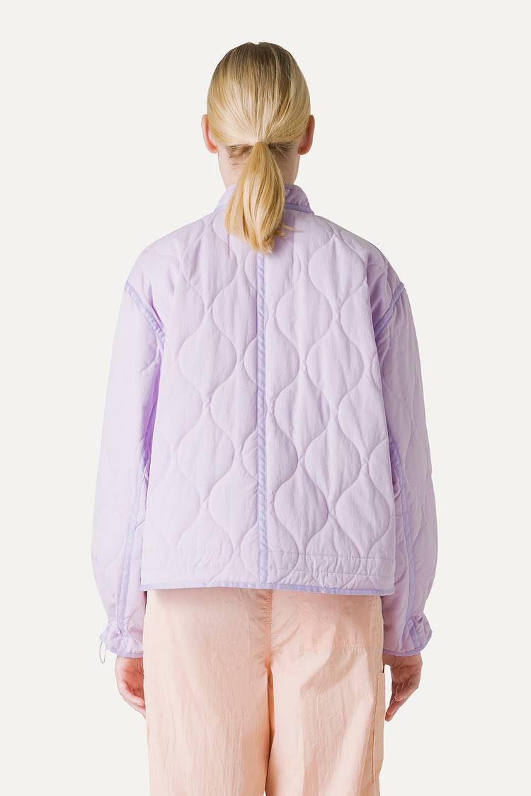 Oof Wear GIACCA CORTA SVASATA IN COTONE TRAPUNTATO 9224 - LILLA Saldi Di Fabbrica
