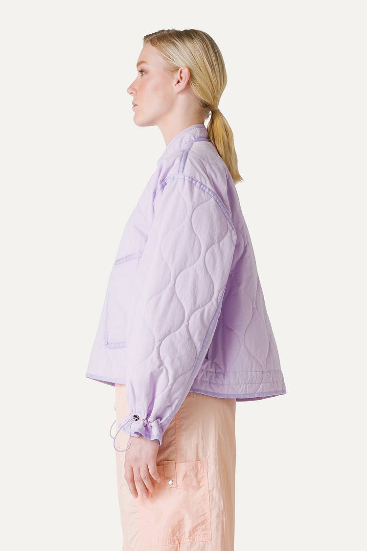 Oof Wear GIACCA CORTA SVASATA IN COTONE TRAPUNTATO 9224 - LILLA Saldi Di Fabbrica