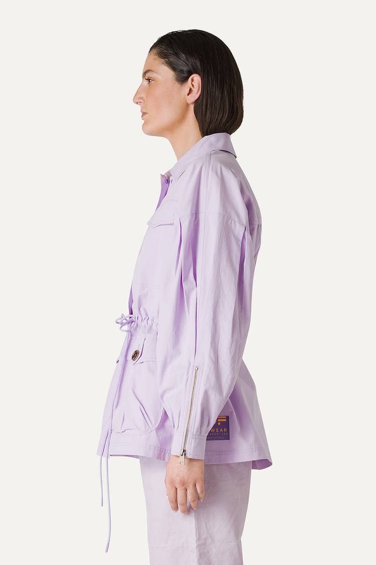 Oof Wear SAHARIANA OVER IN COTONE LEGGERO 9228 - LILLA Vendite Flash