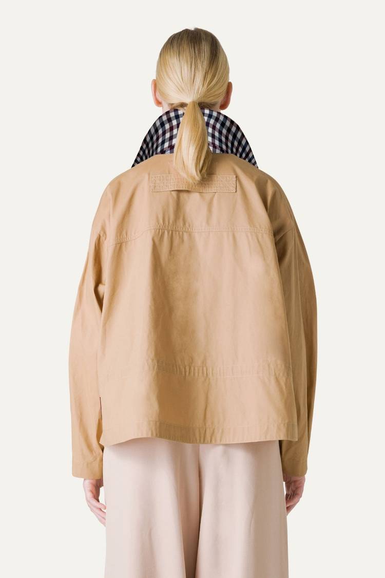 Oof Wear TRENCH CORTO IN GABARDINA DI COTONE LEGGERO 9202 - NATURALE 2025