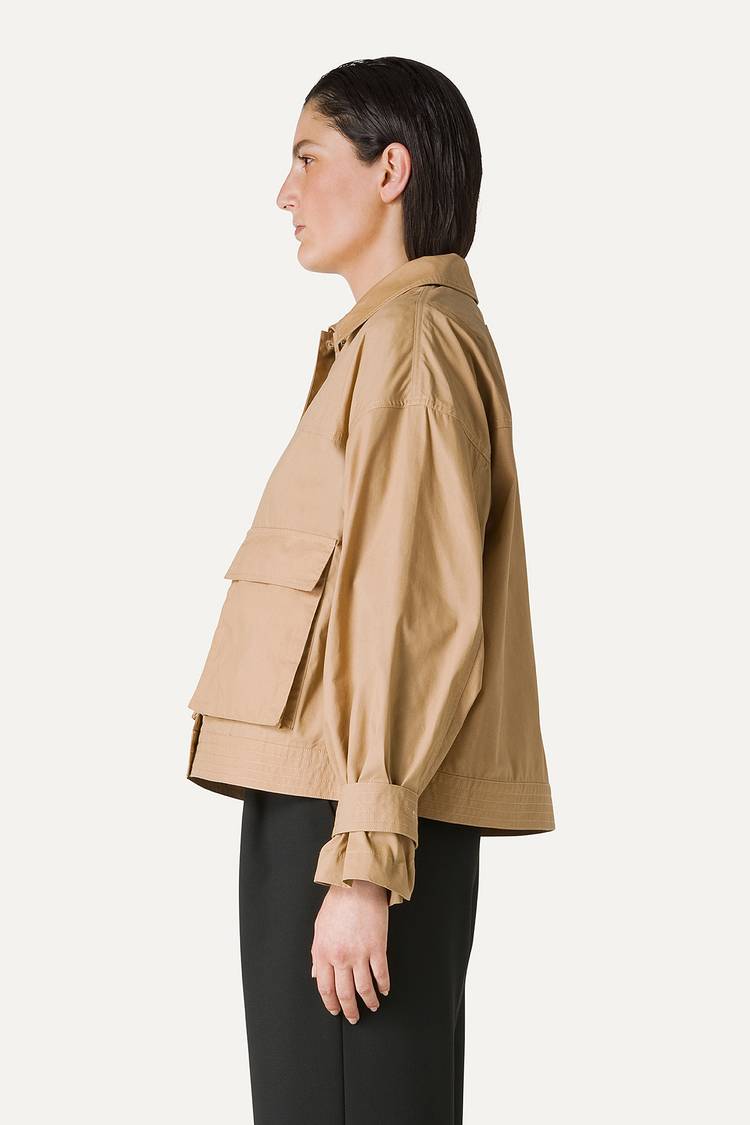 Oof Wear GIACCA CORTA IN GABARDINA DI COTONE LEGGERO 9205 - NATURALE Italia