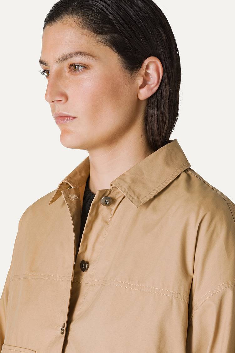 Oof Wear GIACCA CORTA IN GABARDINA DI COTONE LEGGERO 9205 - NATURALE Italia