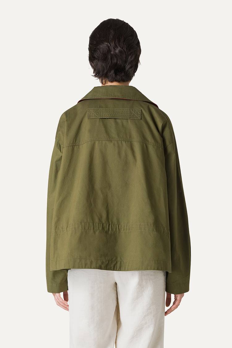 Oof Wear TRENCH CORTO IN GABARDINA DI COTONE LEGGERO 9202 - FORESTA 2025
