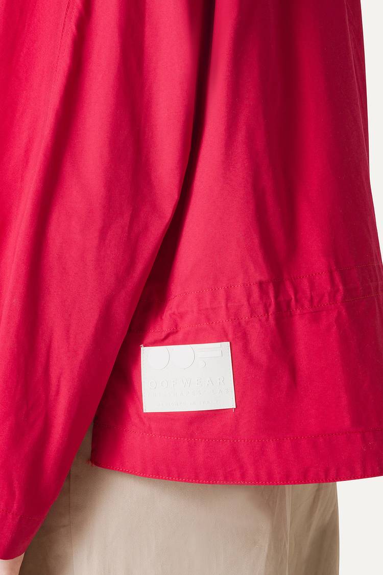 Oof Wear TRENCH CORTO IN GABARDINA DI COTONE LEGGERO 9202 - LAMPONE Qualità