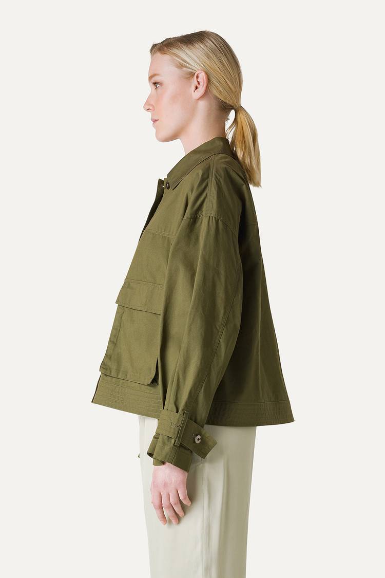 Oof Wear GIACCA CORTA IN GABARDINA DI COTONE LEGGERO 9205 - FORESTA Vendita