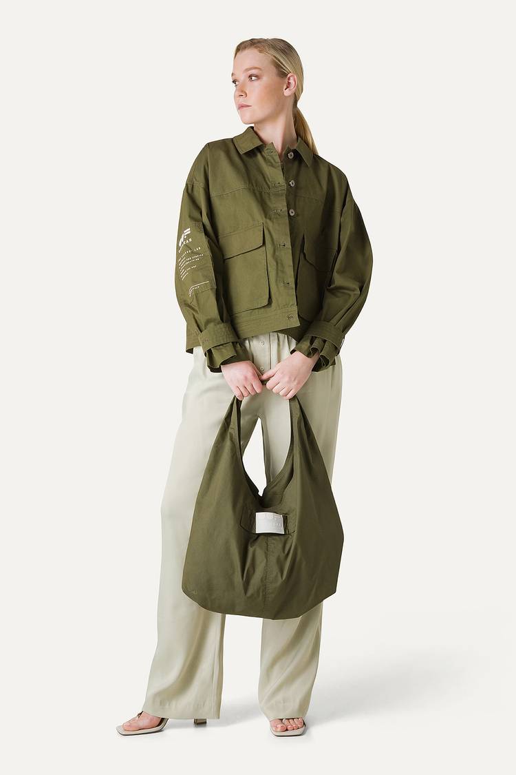 Oof Wear GIACCA CORTA IN GABARDINA DI COTONE LEGGERO 9205 - FORESTA Vendita