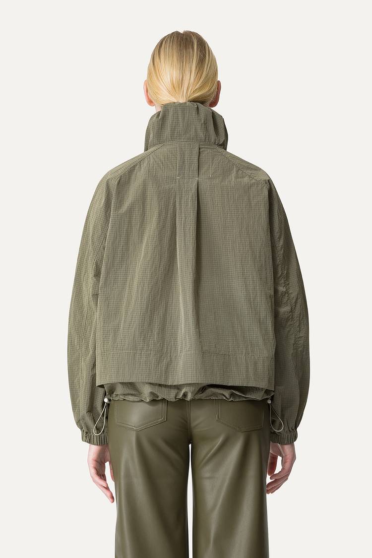 Oof Wear GIACCA CORTA IN NYLON RIPSTOP 9217 - ARMY Promozione Limitata