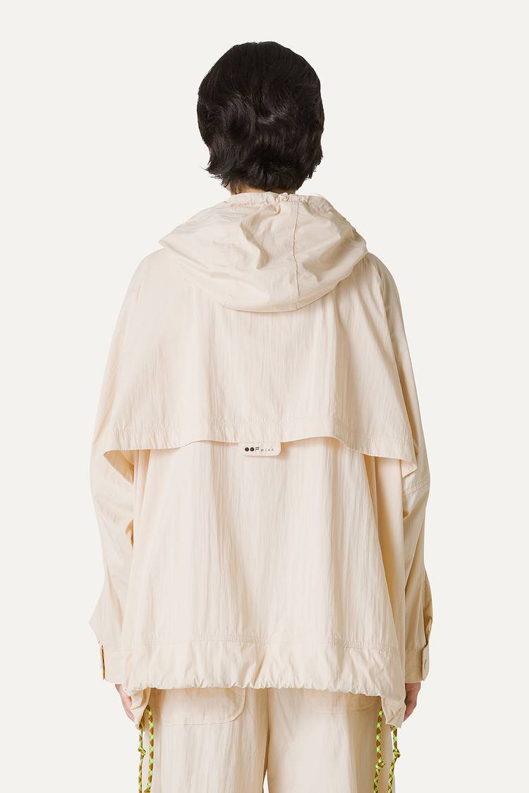 Oof Wear GIACCA CON CAPPUCCIO OVER IN NYLON 9206 - CREMA Shopping Online