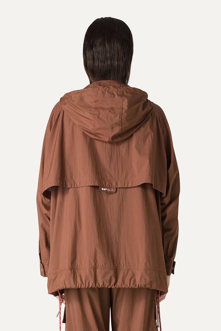 Oof Wear GIACCA CON CAPPUCCIO OVER IN NYLON 9206 - CIOCCOLATO Affare Del Giorno