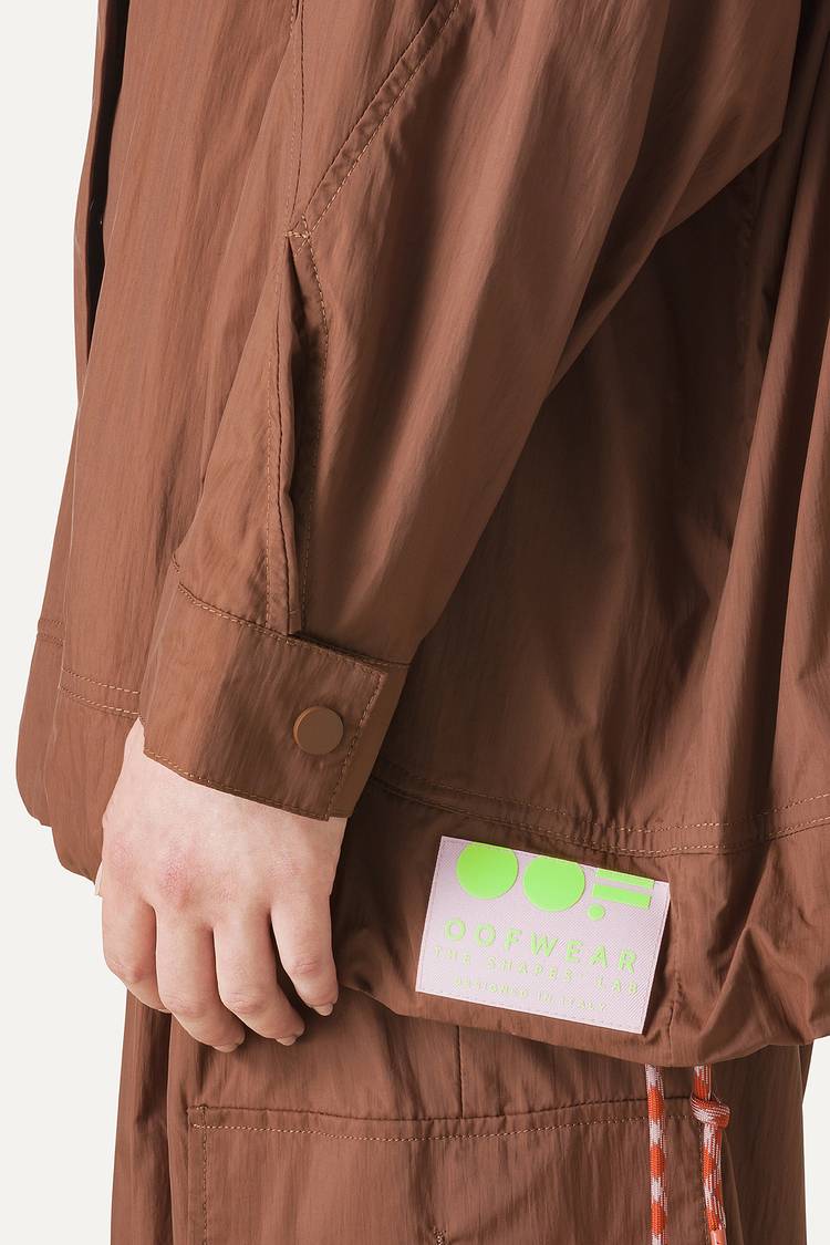 Oof Wear GIACCA CON CAPPUCCIO OVER IN NYLON 9206 - CIOCCOLATO Affare Del Giorno
