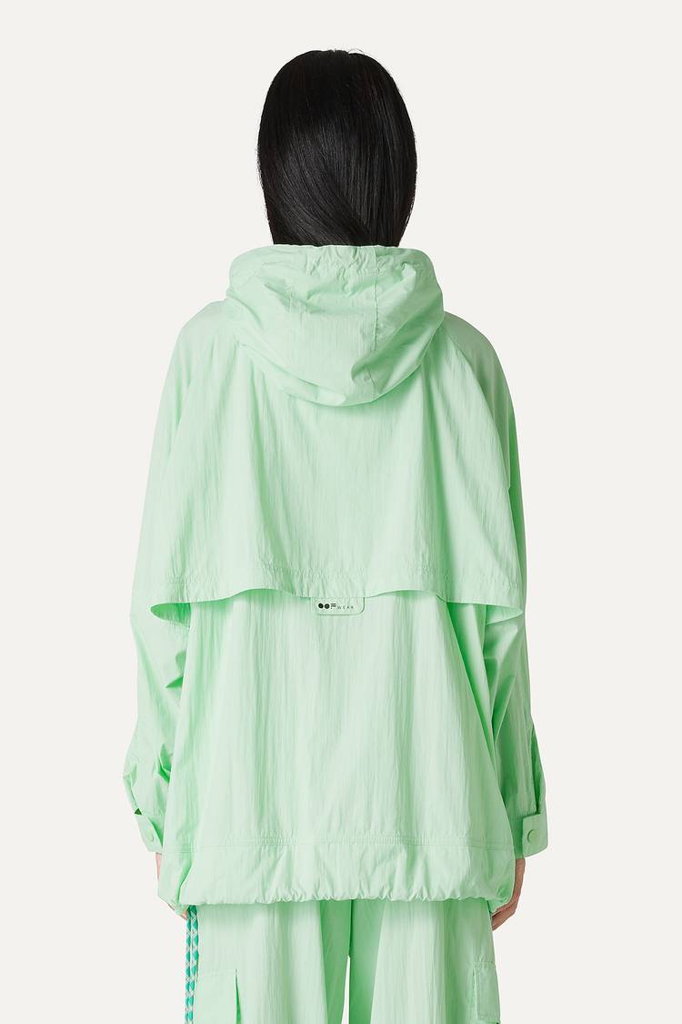 Oof Wear GIACCA CON CAPPUCCIO OVER IN NYLON 9206 - MENTA Prezzo Ridotto