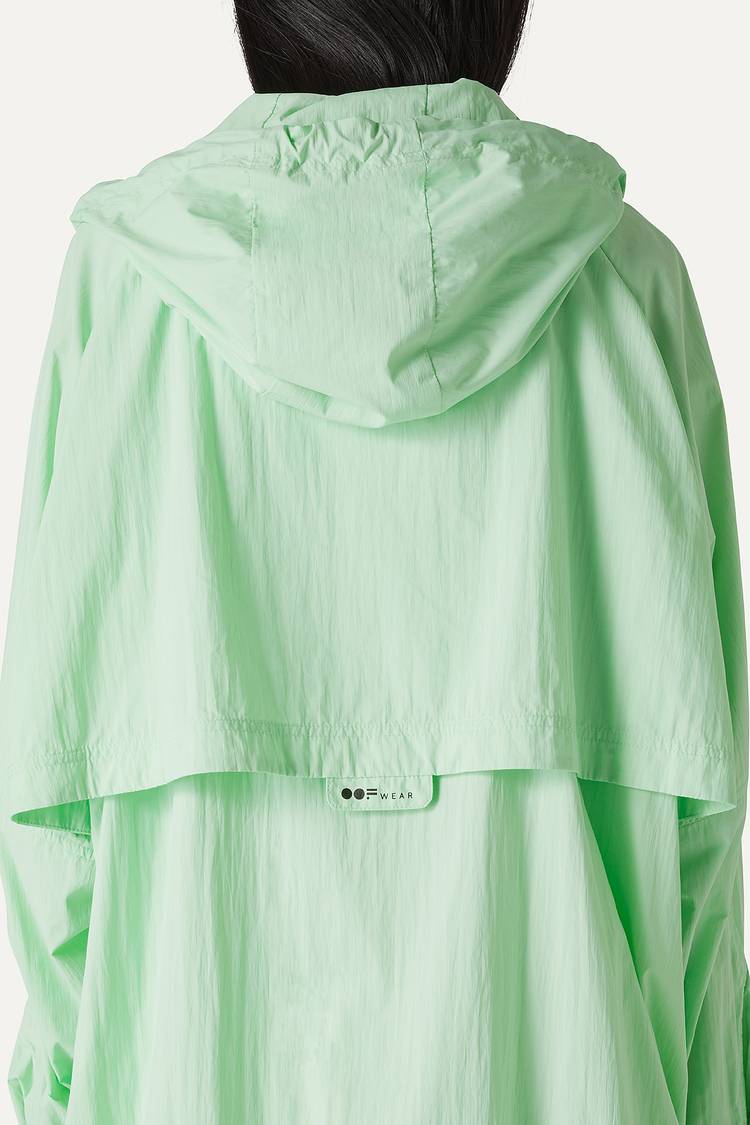 Oof Wear GIACCA CON CAPPUCCIO OVER IN NYLON 9206 - MENTA Prezzo Ridotto