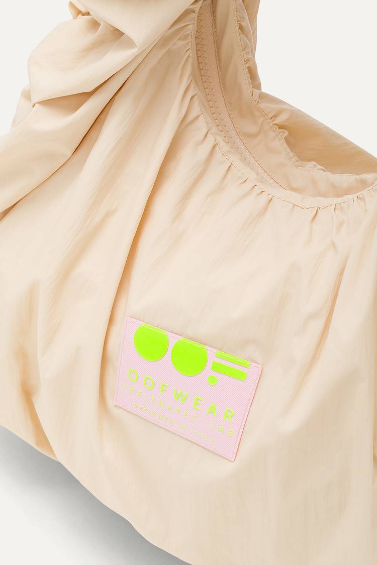 Oof Wear BORSA A SPALLA IN NYLON CRINCLE WATER REPELLENT 3079 - CREMA Promozione temporanea