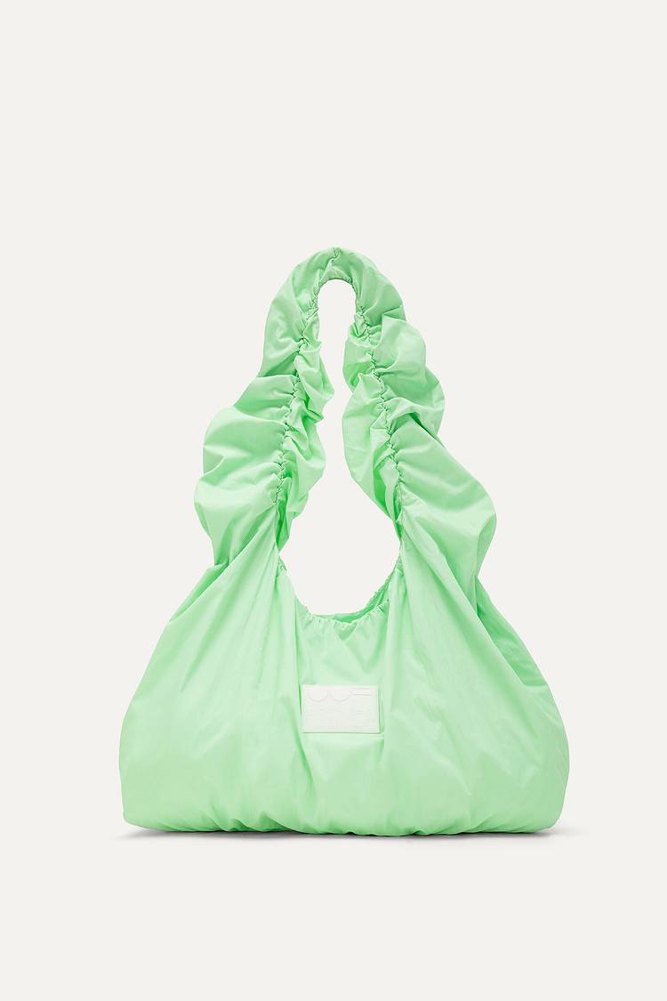 Oof Wear BORSA A SPALLA IN NYLON CRINCLE WATER REPELLENT 3079 - VERDE MENTA Saldi Di Fabbrica
