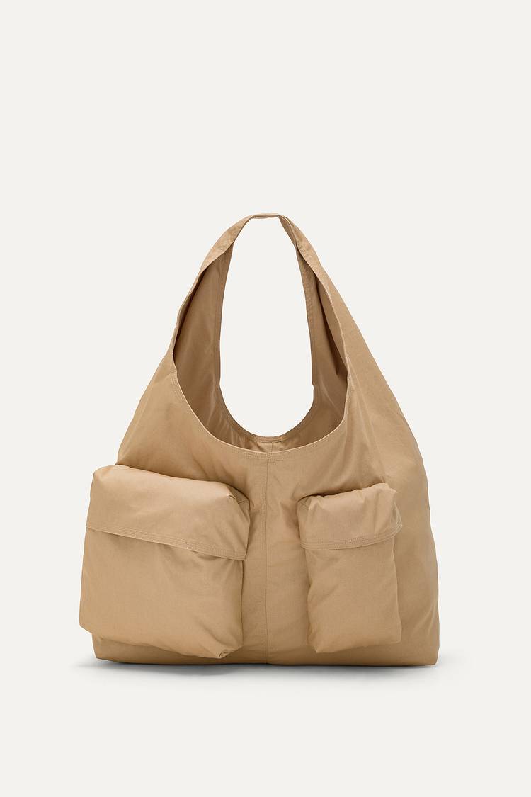 Oof Wear BORSA CON TASCHE IN GABARDINA DI COTONE 3085 - NATURALE Moda