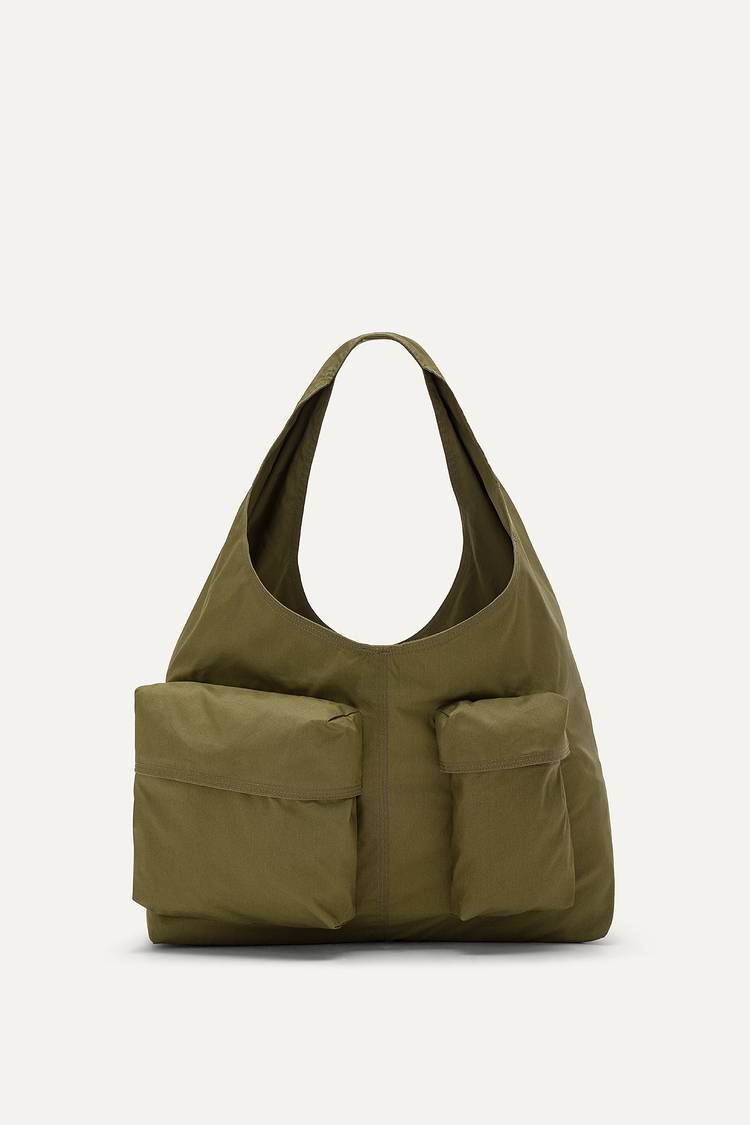 Oof Wear BORSA CON TASCHE IN GABARDINA DI COTONE 3085 - FORESTA Italy