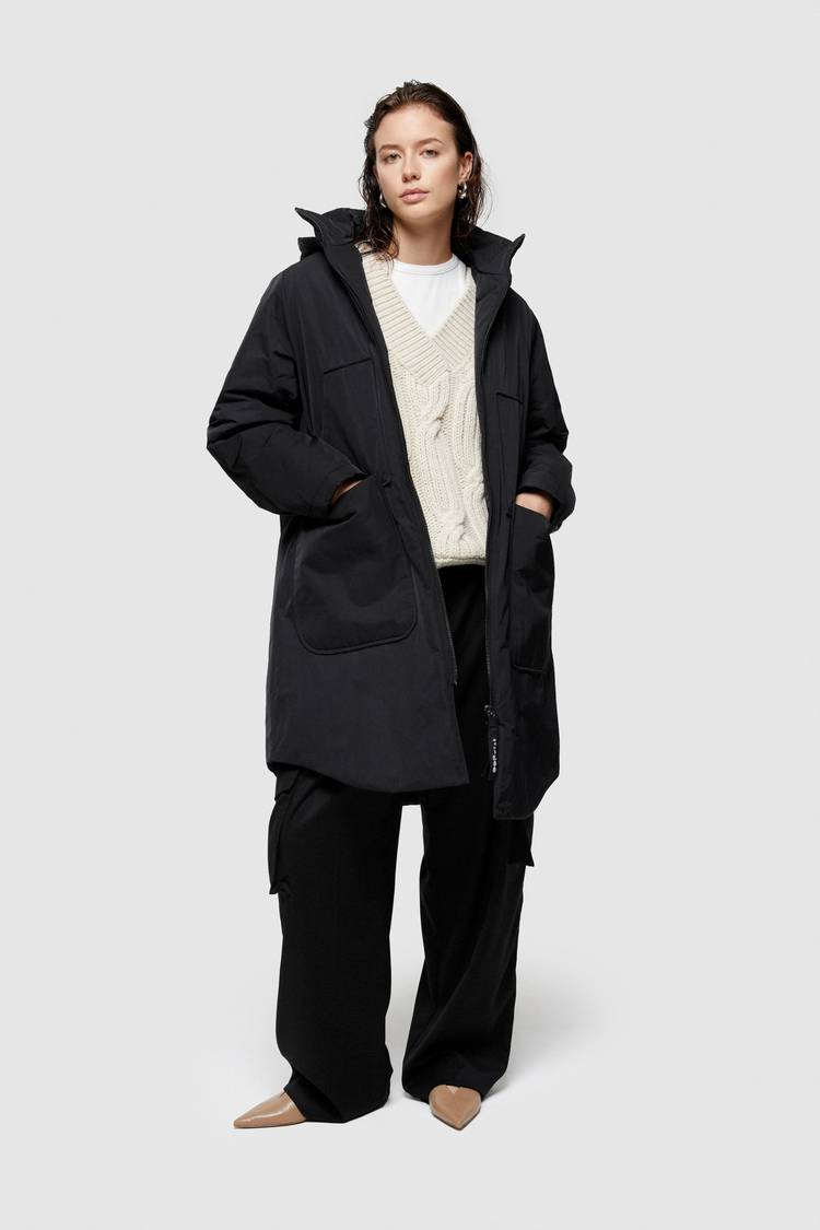 Oof Wear PARKA LUNGO 9094 IN NYLON MEMORY - NERO 2025