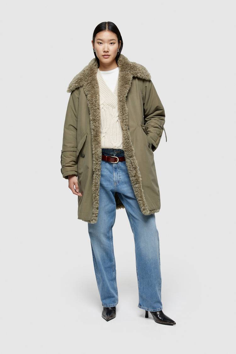 Oof Wear PARKA 9254 IN COTONE - OLIVE/MILITARY Vendita