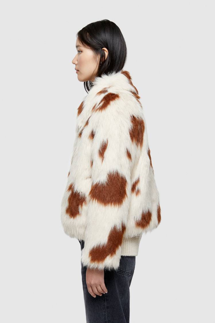 Oof Wear GIACCA CORTA 9258 IN PELLICCIA SINTETICA - NATURALE/MARRONE Pezzi Unici