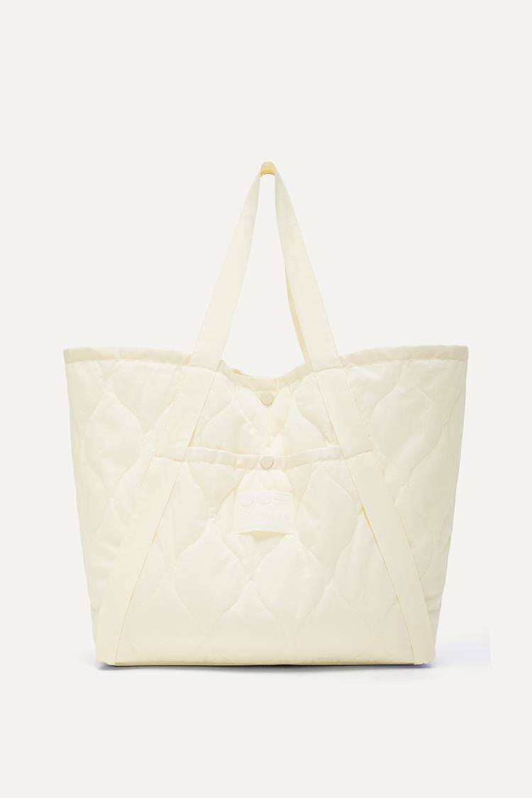 Oof Wear BORSA SHOPPER IN COTONE TRAPUNTATO 3084 - VANIGLIA Acquista Ora