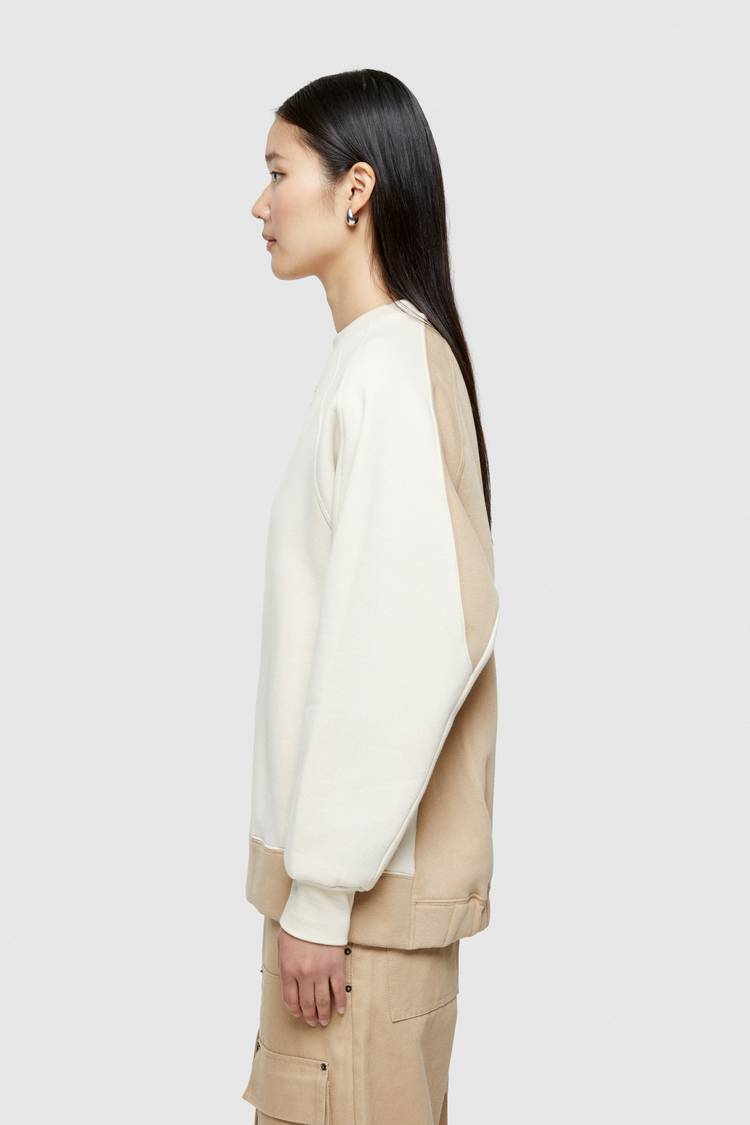 Oof Wear FELPA BICOLOR 4067 CON LOGO - PANNA/BEIGE Moda