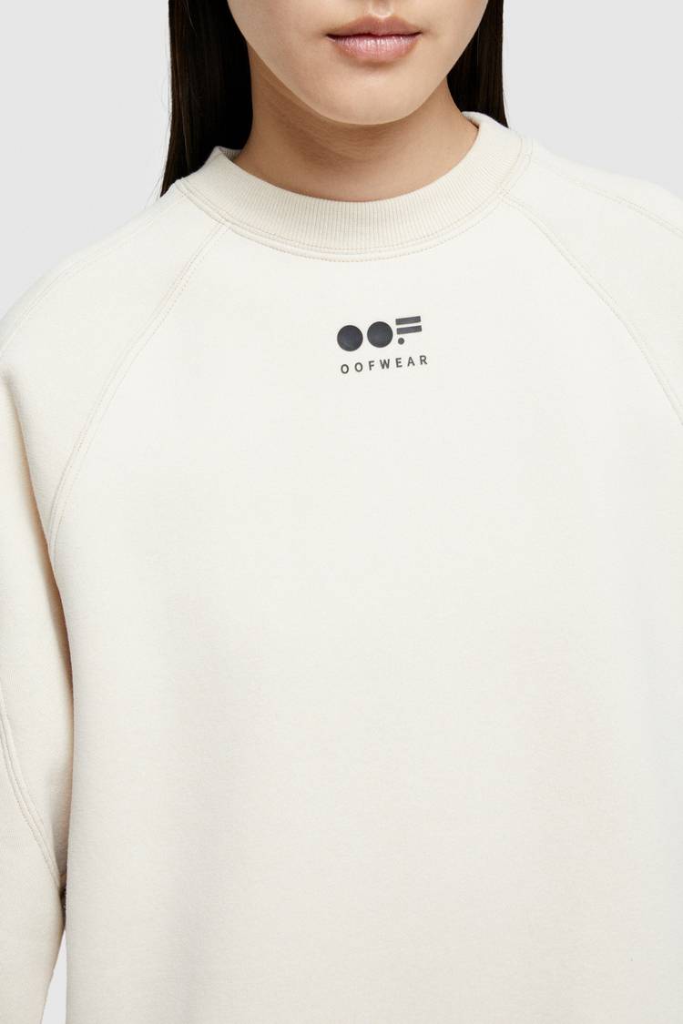 Oof Wear FELPA BICOLOR 4067 CON LOGO - PANNA/BEIGE Moda