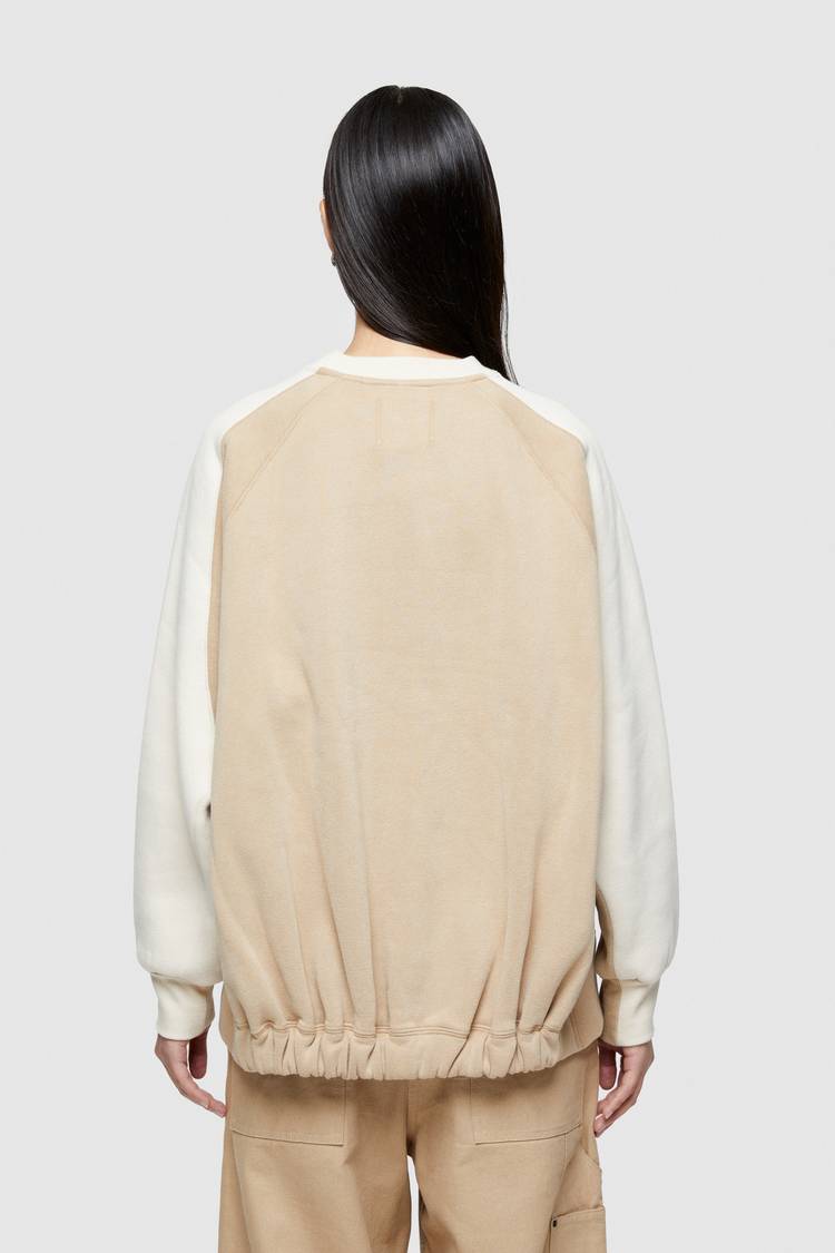 Oof Wear FELPA BICOLOR 4067 CON LOGO - PANNA/BEIGE Moda