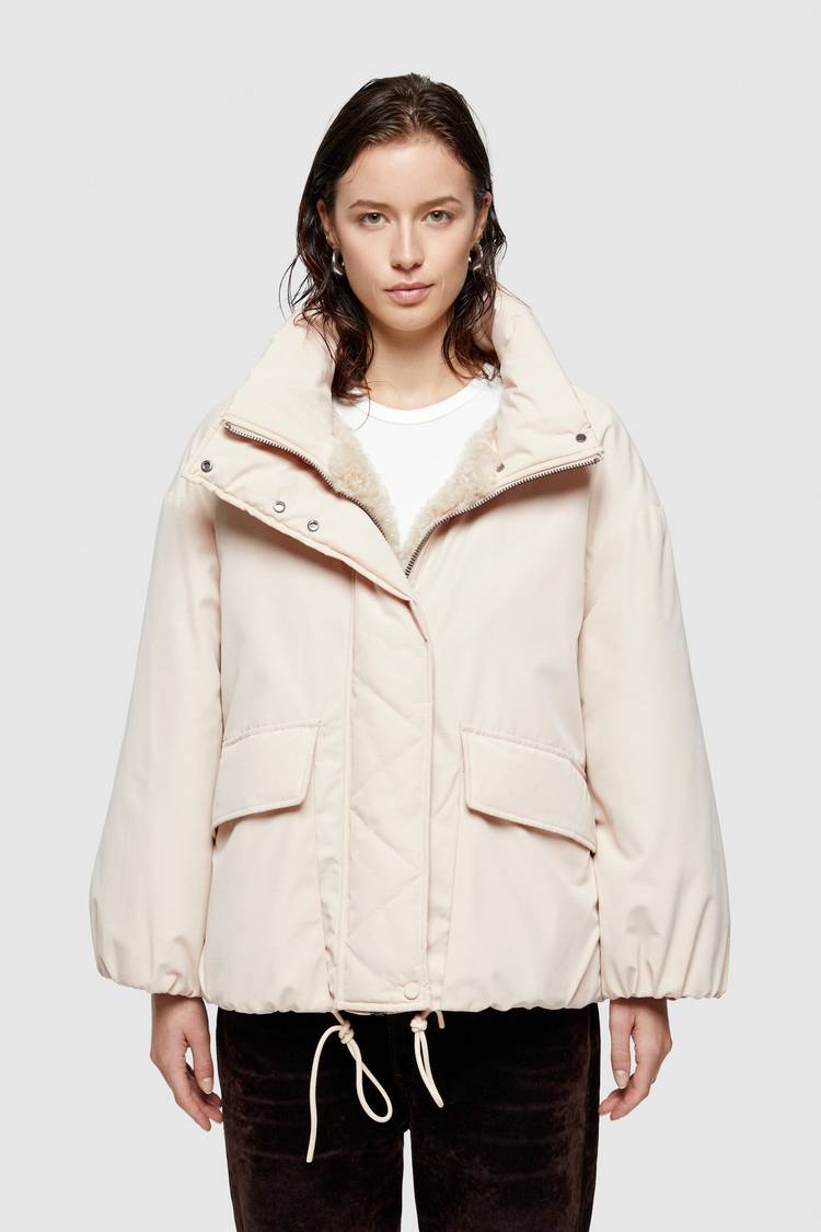 Oof Wear GIACCA REVERSIBILE 9256 IN PELLICCIA SINTETICA E COTONE - ECRU/NATURALE Italia