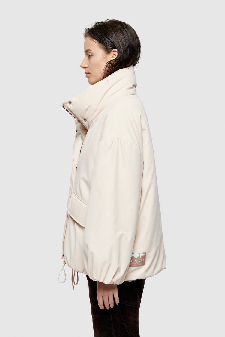 Oof Wear GIACCA REVERSIBILE 9256 IN PELLICCIA SINTETICA E COTONE - ECRU/NATURALE Italia