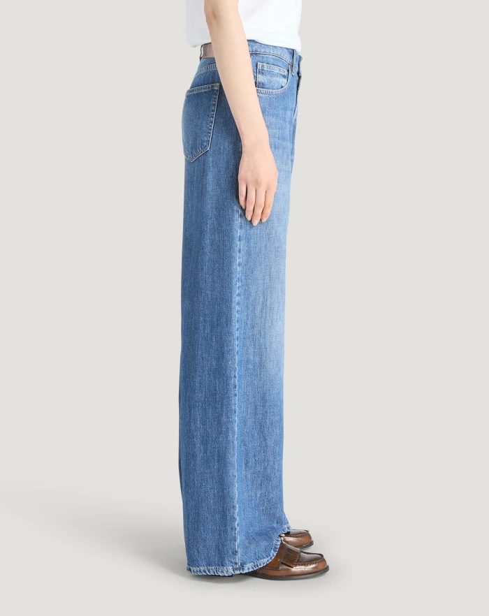 Pantaloni Torino Jeans Miley in denim di cotone Pezzi Unici