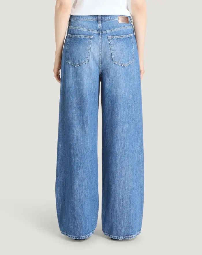 Pantaloni Torino Jeans Miley in denim di cotone Pezzi Unici