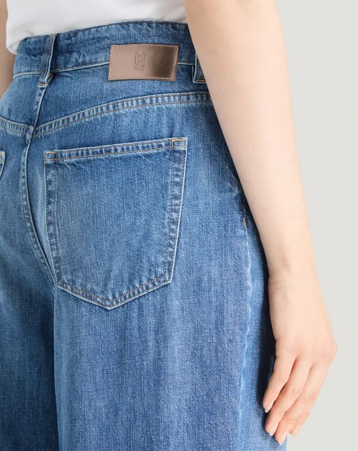 Pantaloni Torino Jeans Miley in denim di cotone Pezzi Unici