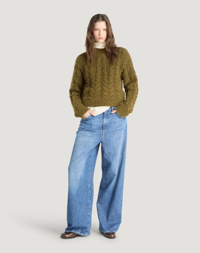 Pantaloni Torino Jeans Miley in denim di cotone Pezzi Unici