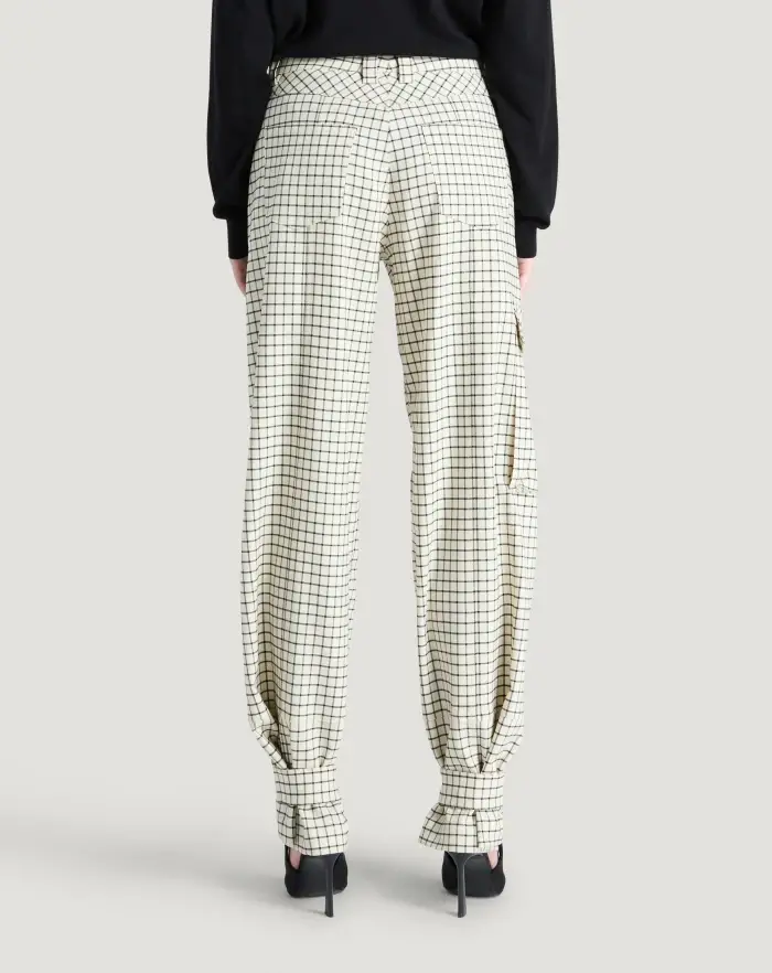 Pantaloni Torino Pantaloni Giselle in lana stretch check Sottocosto