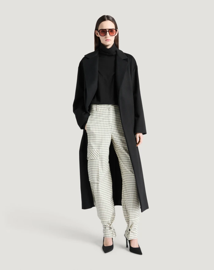 Pantaloni Torino Pantaloni Giselle in lana stretch check Sottocosto