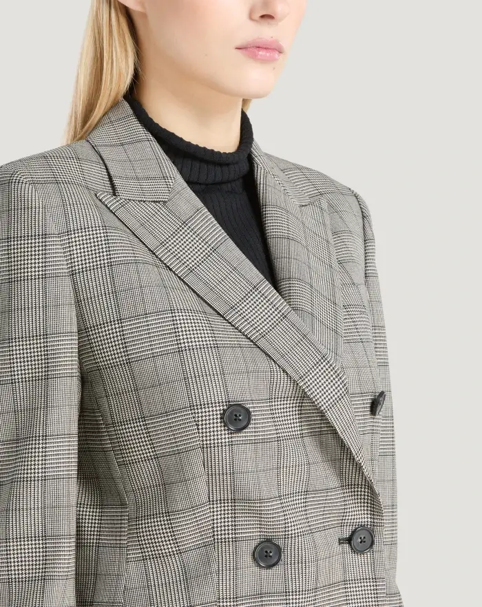 Pantaloni Torino Blazer in lana check Sconto