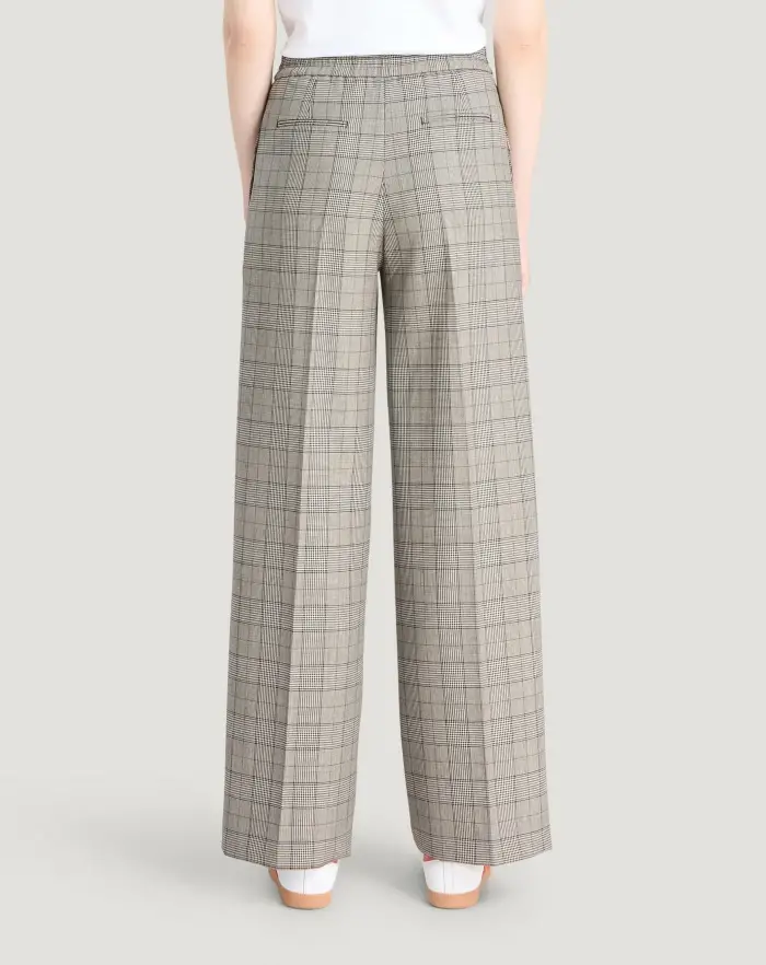 Pantaloni Torino Pantaloni Lorenza in lana check Offerta