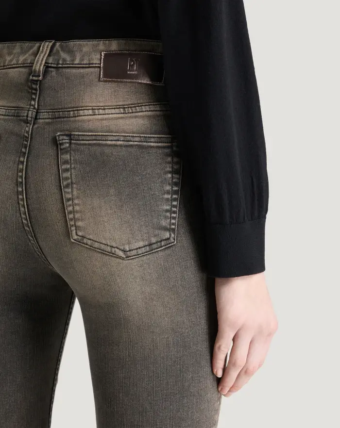 Pantaloni Torino Jeans Kim in black denim stretch Negozio