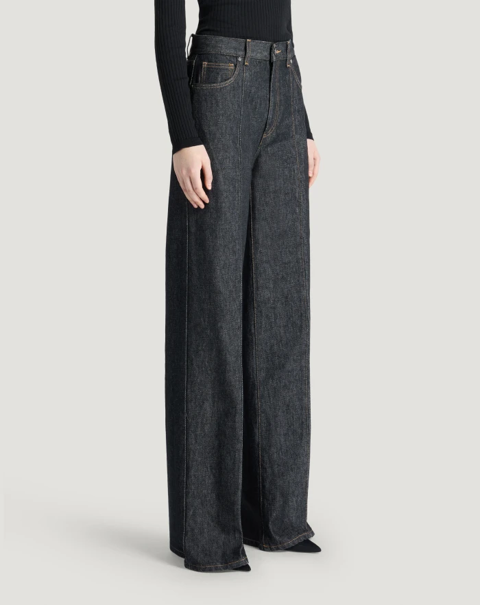 Pantaloni Torino Jeans Cyndi in black denim 2025
