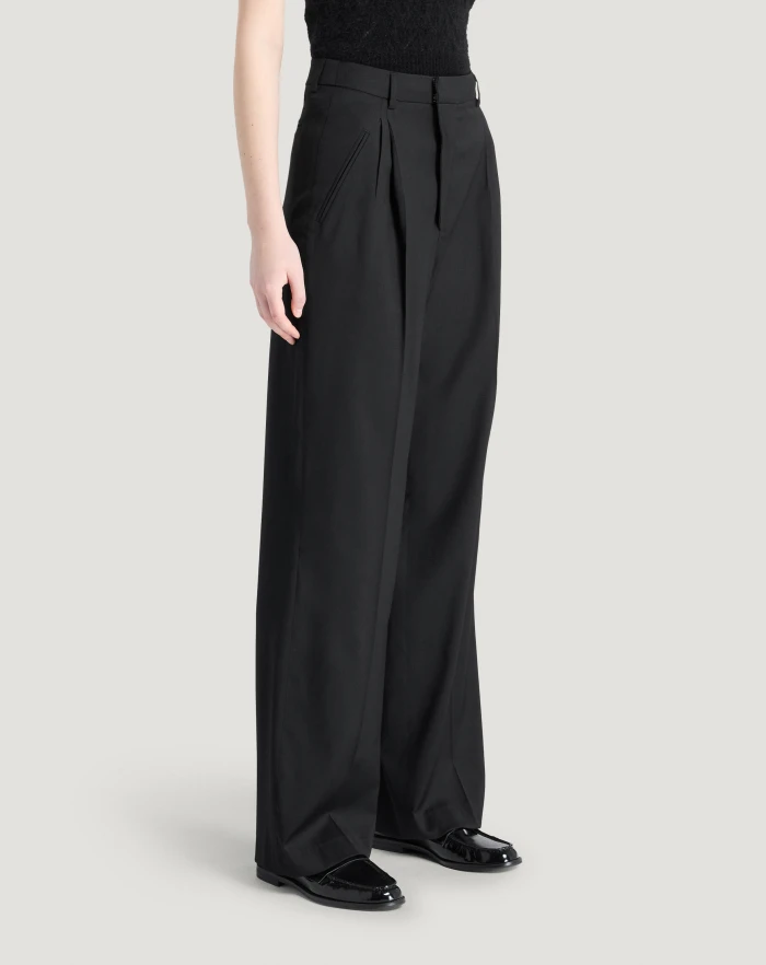Pantaloni Torino Pantaloni Vivian in twill di lana fluida Promozione