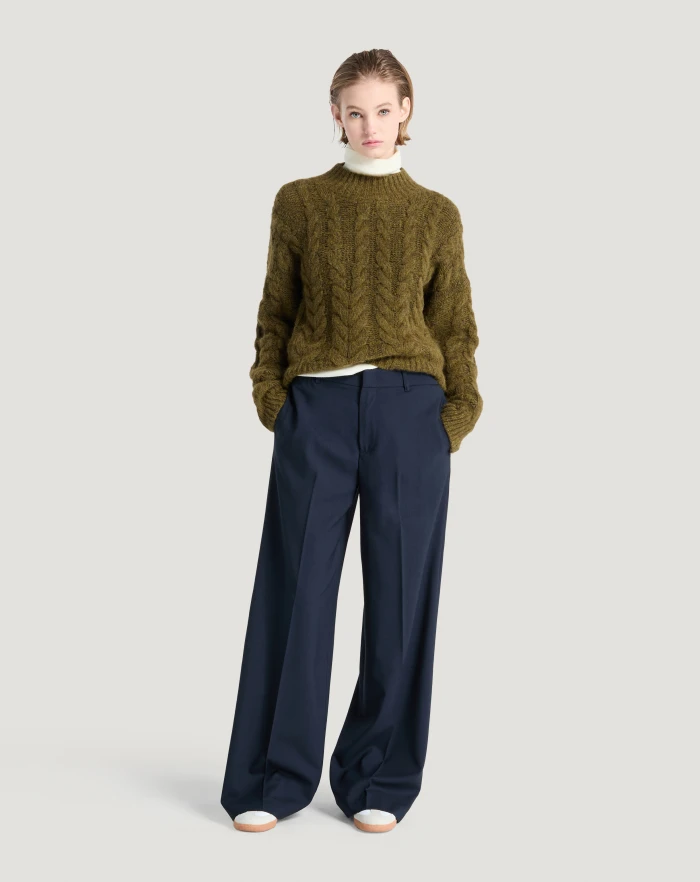 Pantaloni Torino Maglia boxy in misto alpaca Spedizione Gratuita